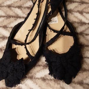 SIZE 9, NAVY BLUE FLAT BALLERINAS